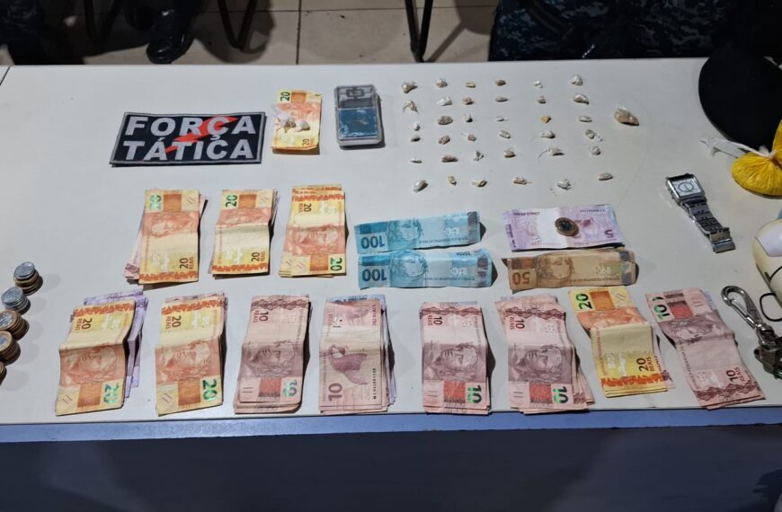 FORÇA TÁTICA DO 5º BATALHÃO PRENDE DUPLA POR TRÁFICO NA REGIÃO CENTRAL DE PORTO VELHO