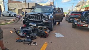 GRAVE ACIDENTE ENTRE JEEP E MOTOCICLETA DEIXA IDOSO&hellip;