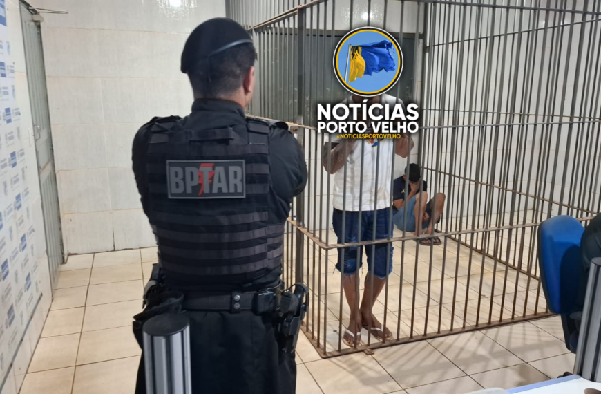 DESMANCHE INTERROMPIDO! BPTAR PRENDE DUPLA DESMONTANDO MOTO FURTADA NA ZONA SUL DE PORTO VELHO