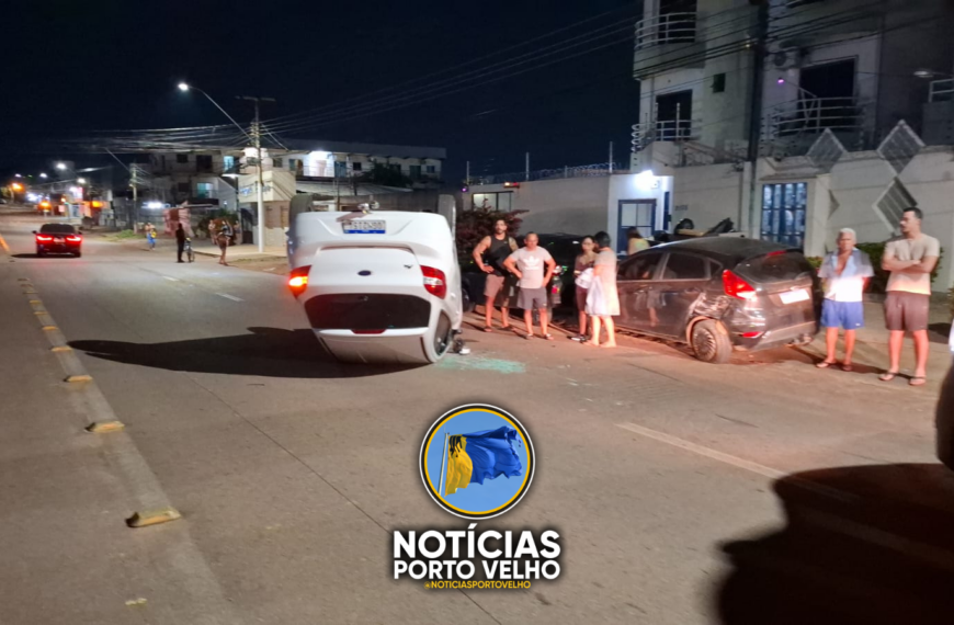 Na noite desta segunda-feira (27), um grave capotamento foi registrado na Rua Venezuela, no bairro Embratel, entre as avenidas Pinheiro&hellip;