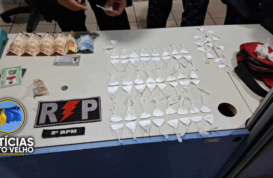 Polícia Militar apreende drogas, dinheiro e máquina de cartão durante operação de combate ao crime em Porto Velho