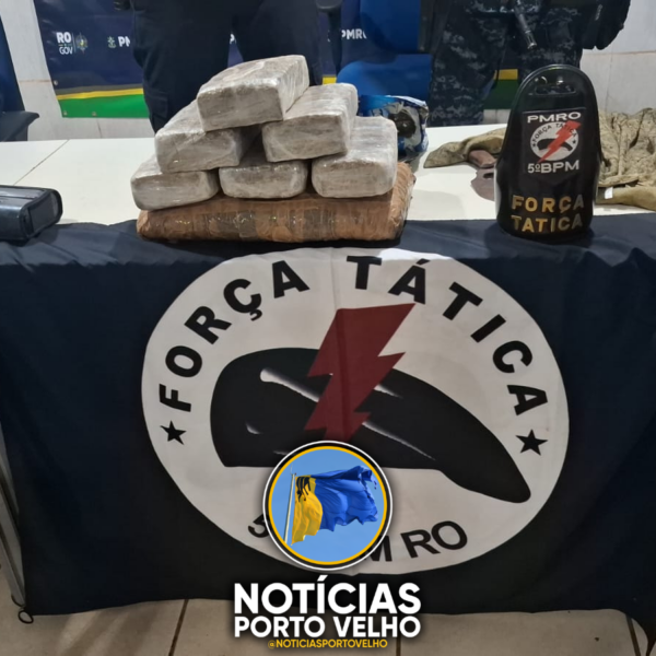 Adolescente é apreendido com mais de 8 kg de maconha durante operação da PM na zona rural de Porto Velho