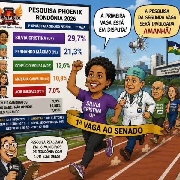 Phoenix 2026: Sílvia Cristina aparece na liderança pela primeira vaga ao Senado Federal em Rondônia