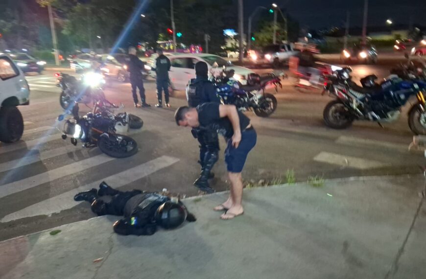 GRAVE ACIDENTE ENVOLVENDO MOTOCICLETA DO CAVALO DE AÇO DEIXA SARGENTO DA PM FERIDO EM PORTO VELHO