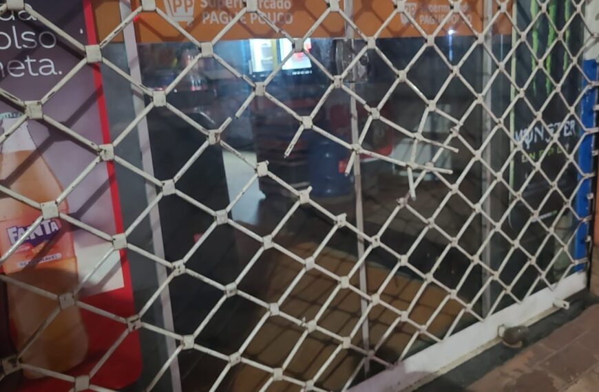 DUPLA DE 29 E 37 ANOS É PRESA APÓS SER FLAGRADA CORTANDO GRADE DE COMÉRCIO NO BAIRRO AREAL