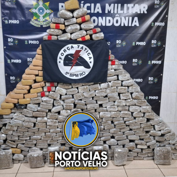 FORÇA TÁTICA DO 5º BPM APREENDE 350 QUILOS DE DROGAS EM CAMINHÃO DURANTE OPERAÇÃO EM PORTO VELHO