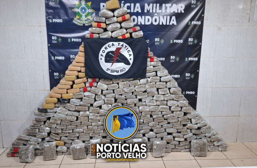 FORÇA TÁTICA DO 5º BPM APREENDE 350 QUILOS DE DROGAS EM CAMINHÃO DURANTE OPERAÇÃO EM PORTO VELHO