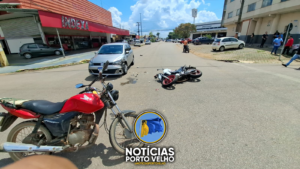 MOTOCICLISTA É ARREMESSADO CONTRA CARRO APÓS ACIDENTE ENTRE&hellip;