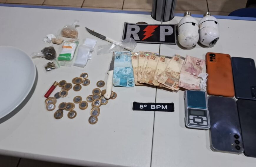 SUSPEITO DE 27 ANOS É PRESO COM DROGAS, DINHEIRO, BALANÇA E MUNIÇÃO EM PORTO VELHO