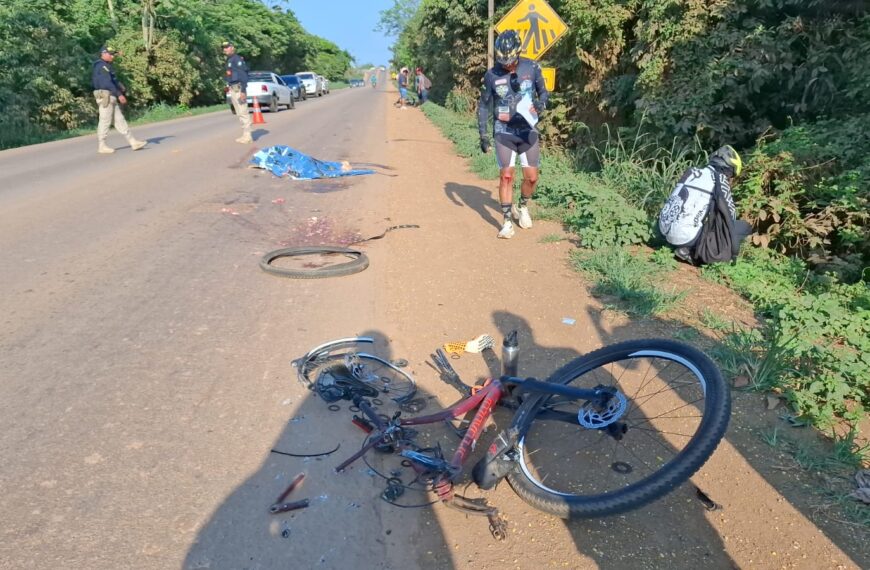 TRAGÉDIA: CICLISTA MORRE ESMAGADA POR CARRETA NA BR-319, EM PORTO VELHO