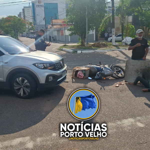 Acidente no cruzamento da José Camacho com a Lauro Sodré, em Porto Velho