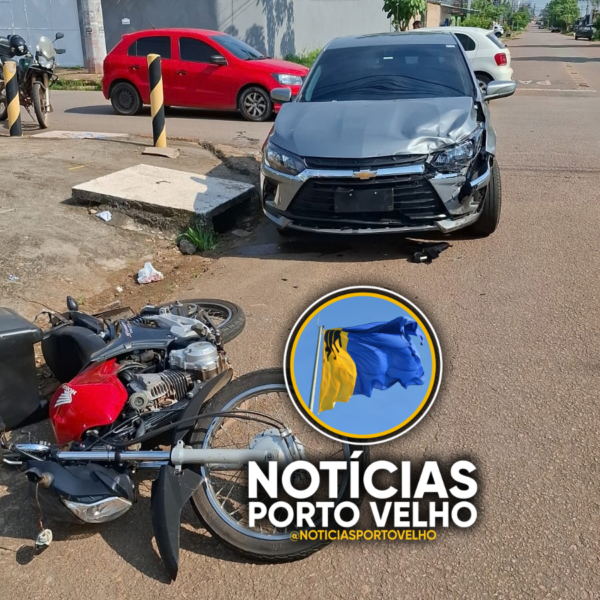 DESRESPEITO À SINALIZAÇÃO PROVOCA COLISÃO VIOLENTA E DEIXA MOTOCICLISTA FERIDO EM PORTO VELHO