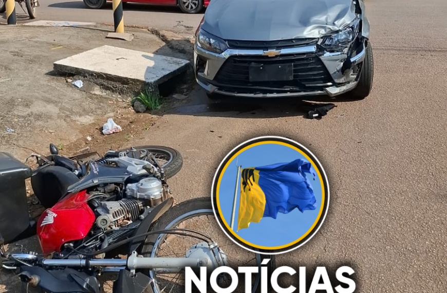 DESRESPEITO À SINALIZAÇÃO PROVOCA COLISÃO VIOLENTA E DEIXA MOTOCICLISTA FERIDO EM PORTO VELHO