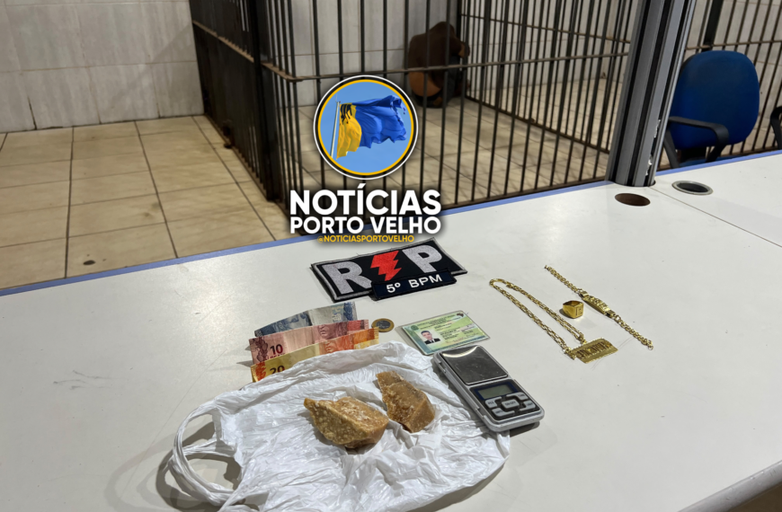 HOMEM DE 30 ANOS É PRESO COM QUASE 100 GRAMAS DE CRACK NO TANCREDO NEVES