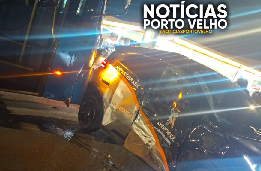 COLISÃO ENTRE ÔNIBUS E BYD DEIXA DUAS PESSOAS FERIDAS EM PORTO VELHO