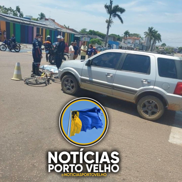 Idosa fica ferida após ser atingida por caminhão ao tentar evitar colisão em Porto Velho