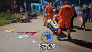 GRAVE COLISÃO ENTRE MOTO E CARRO DEIXA MULHER&hellip;