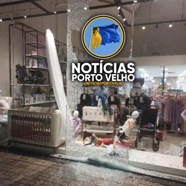 Madrugada de tensão: criminosos invadem loja infantil, fogem da PM e deixam rastro de sangue em Porto Velho