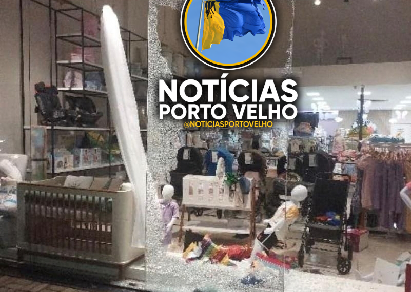 Madrugada de tensão: criminosos invadem loja infantil, fogem da PM e deixam rastro de sangue em Porto Velho