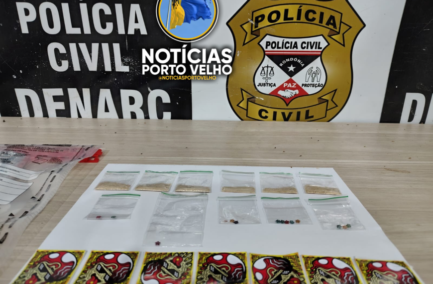 DENARC prende suspeito com MDMA e LSD na região central de Porto Velho; drogas seriam destinadas a festas rave