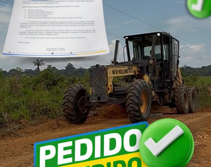 Pedido do vereador Adriano Gomes é atendido com patrolamento e encascalhamento na comunidade Águas&hellip;